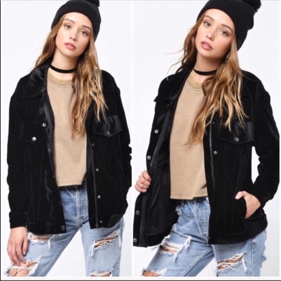 velvet trucker jacket